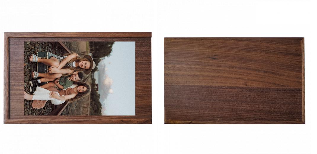 Wooden Box - Rectangle 'Walnut' (Can hold 6x4″ or 7x5″ photos) The Photographer's Toolbox PD Custom Product  The Photographer's Toolbox