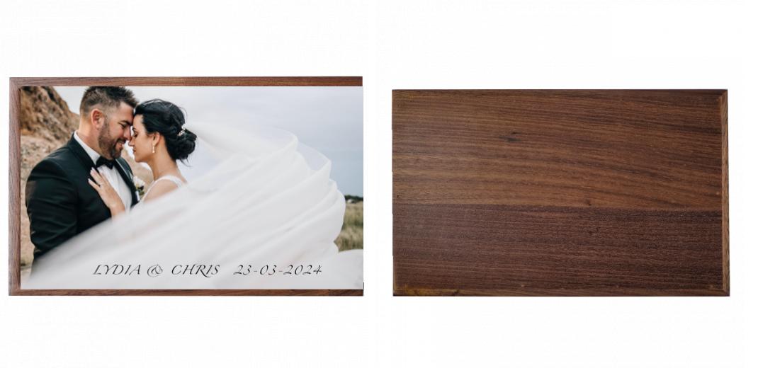 Wooden Box - Rectangle 'Walnut' (Can hold 6x4″ or 7x5″ photos) The Photographer's Toolbox PD Custom Product  The Photographer's Toolbox