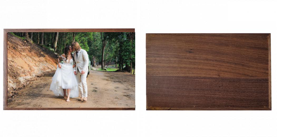 Wooden Box - Rectangle 'Walnut' (Can hold 6x4″ or 7x5″ photos) The Photographer's Toolbox PD Custom Product  The Photographer's Toolbox