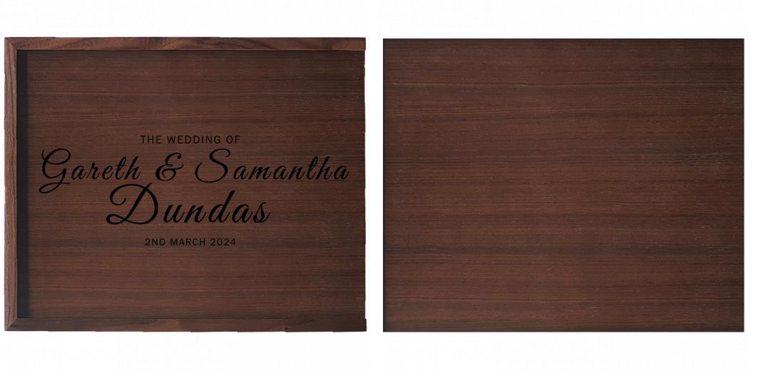 Wooden Box - Large Rectangle 'Walnut' (Can hold 6x4″, 7x5″, 6x8″, 10x8″ photos) The Photographer's Toolbox PD Custom Product  The Photographer's Toolbox