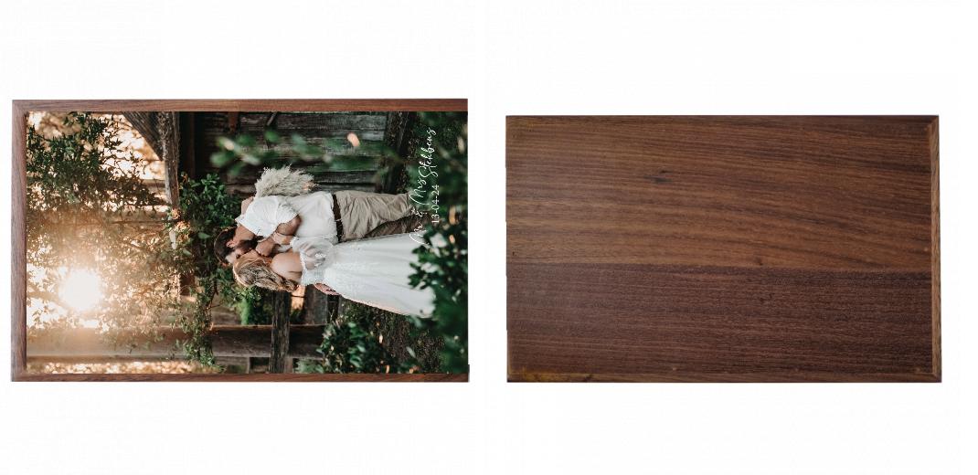 Wooden Box - Rectangle 'Walnut' (Can hold 6x4″ or 7x5″ photos) The Photographer's Toolbox PD Custom Product  The Photographer's Toolbox