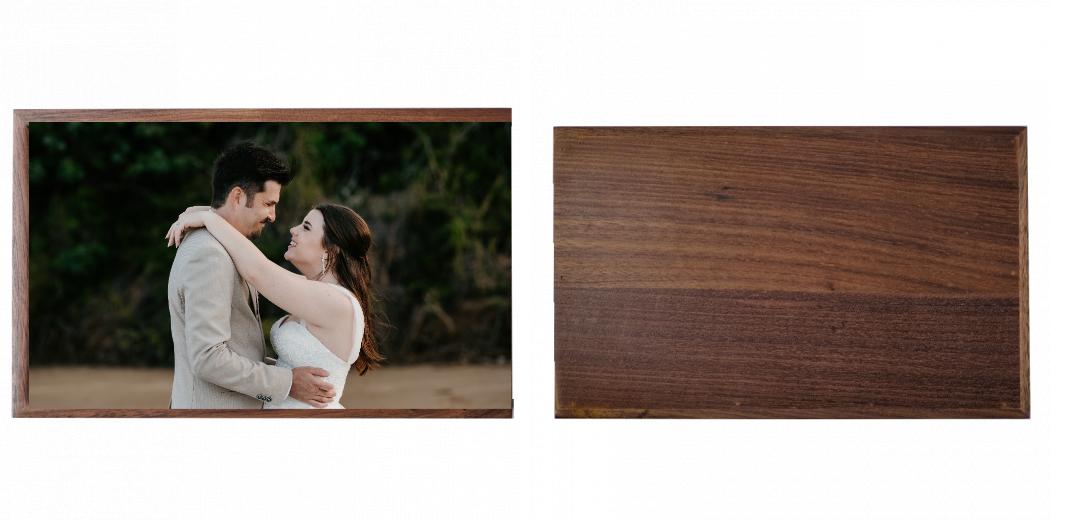 Wooden Box - Rectangle 'Walnut' (Can hold 6x4″ or 7x5″ photos) The Photographer's Toolbox PD Custom Product  The Photographer's Toolbox