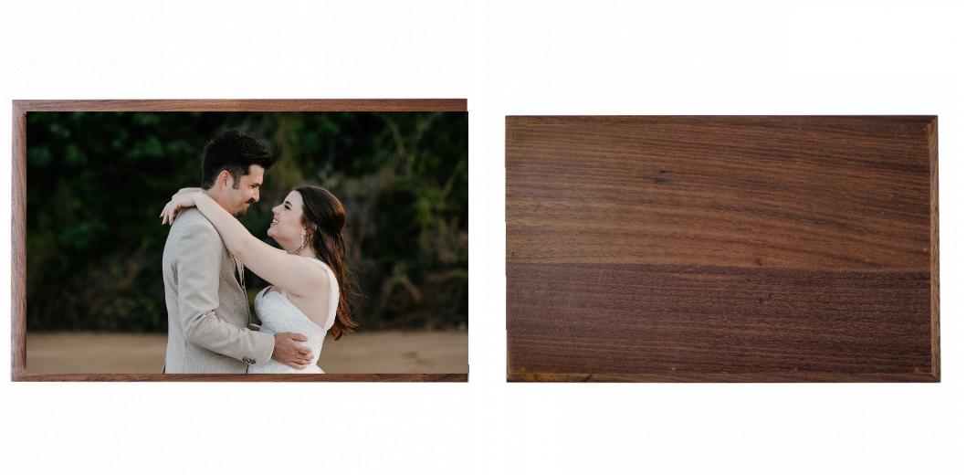 Wooden Box - Rectangle 'Walnut' (Can hold 6x4″ or 7x5″ photos) The Photographer's Toolbox PD Custom Product  The Photographer's Toolbox