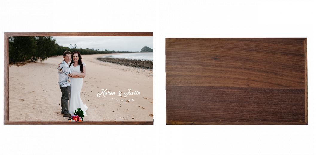 Wooden Box - Rectangle 'Walnut' (Can hold 6x4″ or 7x5″ photos) The Photographer's Toolbox PD Custom Product  The Photographer's Toolbox