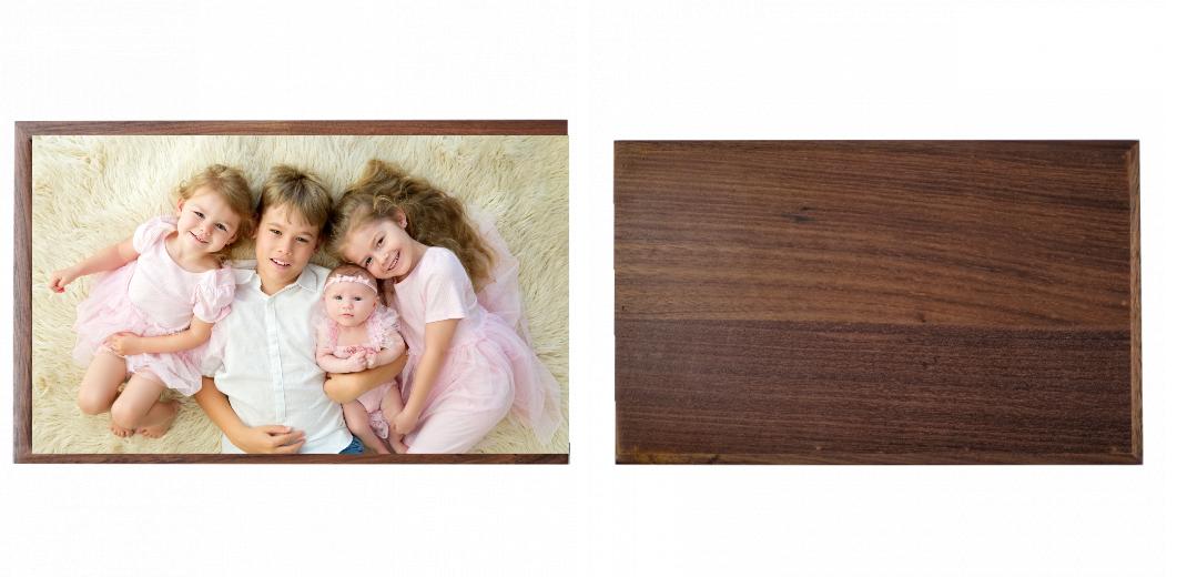 Wooden Box - Rectangle 'Walnut' (Can hold 6x4″ or 7x5″ photos) The Photographer's Toolbox PD Custom Product  The Photographer's Toolbox