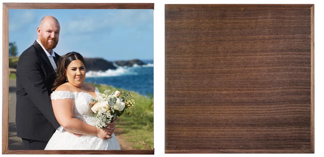 Wooden Box - Square 'Walnut'  (Can hold 6x4″ photos) The Photographer's Toolbox PD Custom Product  The Photographer's Toolbox