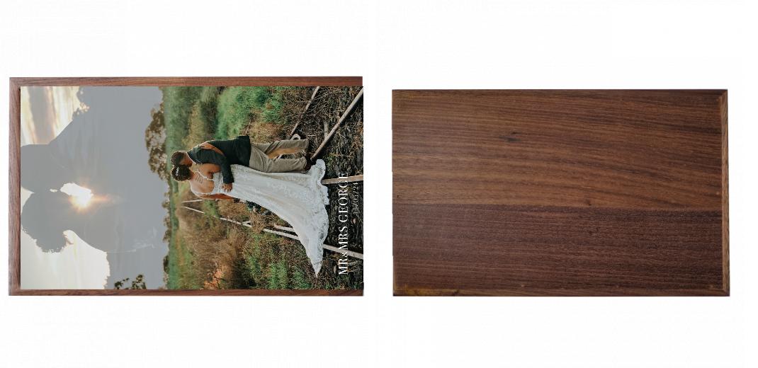 Wooden Box - Rectangle 'Walnut' (Can hold 6x4″ or 7x5″ photos) The Photographer's Toolbox PD Custom Product  The Photographer's Toolbox