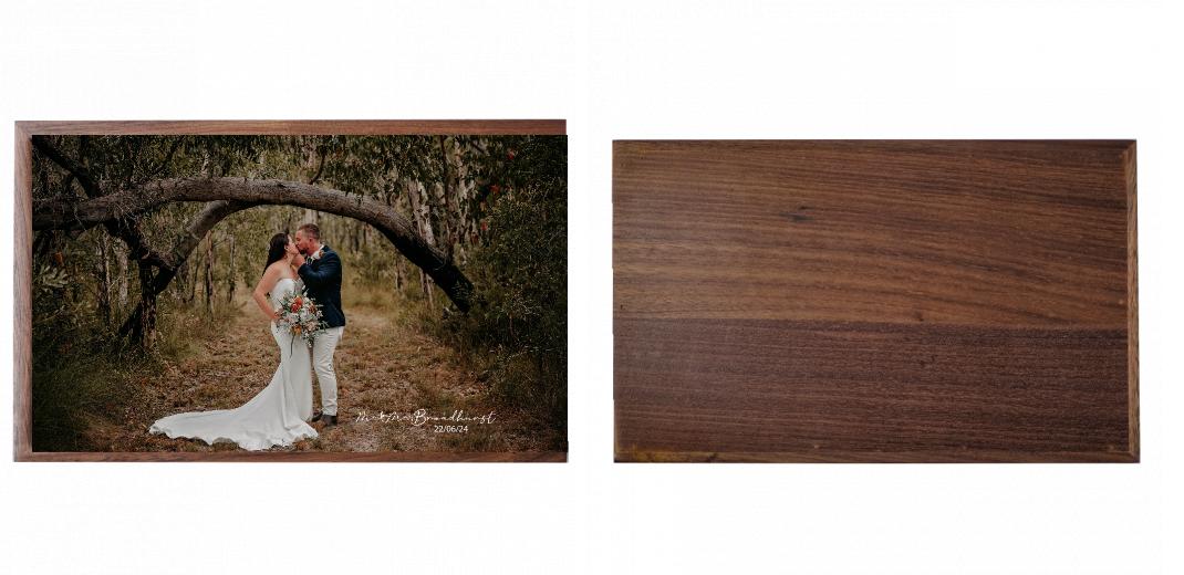 Wooden Box - Rectangle 'Walnut' (Can hold 6x4″ or 7x5″ photos) The Photographer's Toolbox PD Custom Product  The Photographer's Toolbox