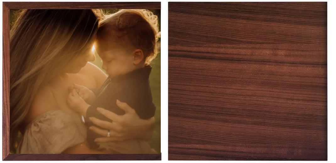 Wooden Box - Large Square 'Walnut' (Can hold 6x4″ or 7x5″ photos) The Photographer's Toolbox PD Custom Product 86.00 The Photographer's Toolbox