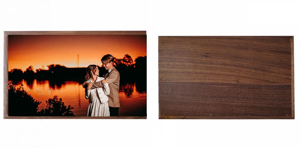 Wooden Box - Rectangle 'Walnut' (Can hold 6x4″ or 7x5″ photos) The Photographer's Toolbox PD Custom Product 77.00 The Photographer's Toolbox