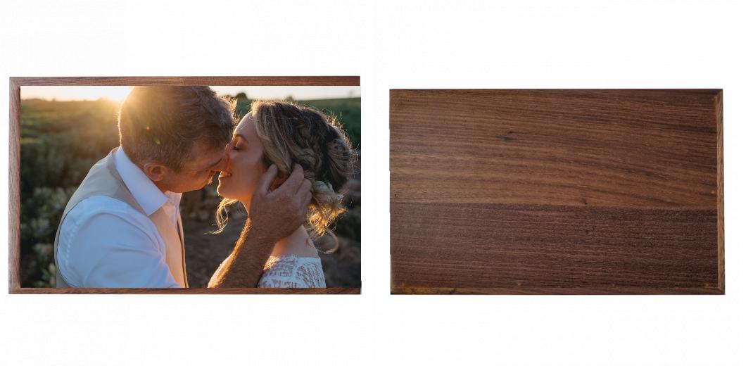 Wooden Box - Rectangle 'Walnut' (Can hold 6x4″ or 7x5″ photos) The Photographer's Toolbox PD Custom Product  The Photographer's Toolbox