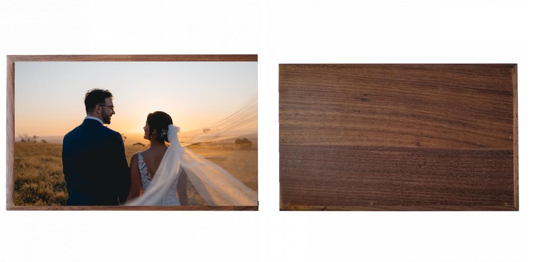 Wooden Box - Rectangle 'Walnut' (Can hold 6x4″ or 7x5″ photos) The Photographer's Toolbox PD Custom Product  The Photographer's Toolbox