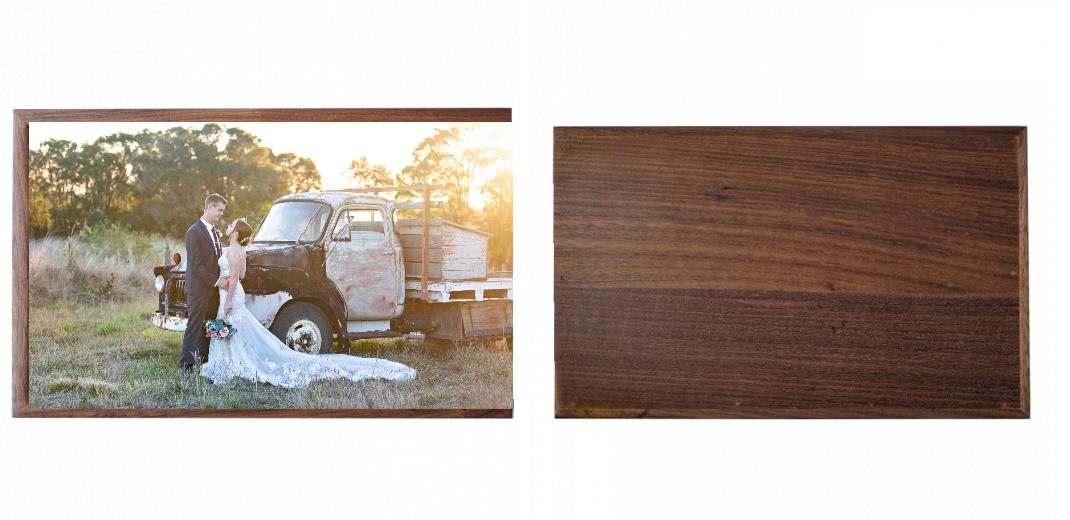 Wooden Box - Rectangle 'Walnut' (Can hold 6x4″ or 7x5″ photos) The Photographer's Toolbox PD Custom Product  The Photographer's Toolbox