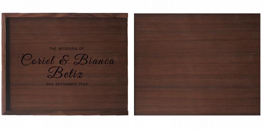 Wooden Box - Large Rectangle 'Walnut' (Can hold 6x4″, 7x5″, 6x8″, 10x8″ photos) The Photographer's Toolbox PD Custom Product  The Photographer's Toolbox