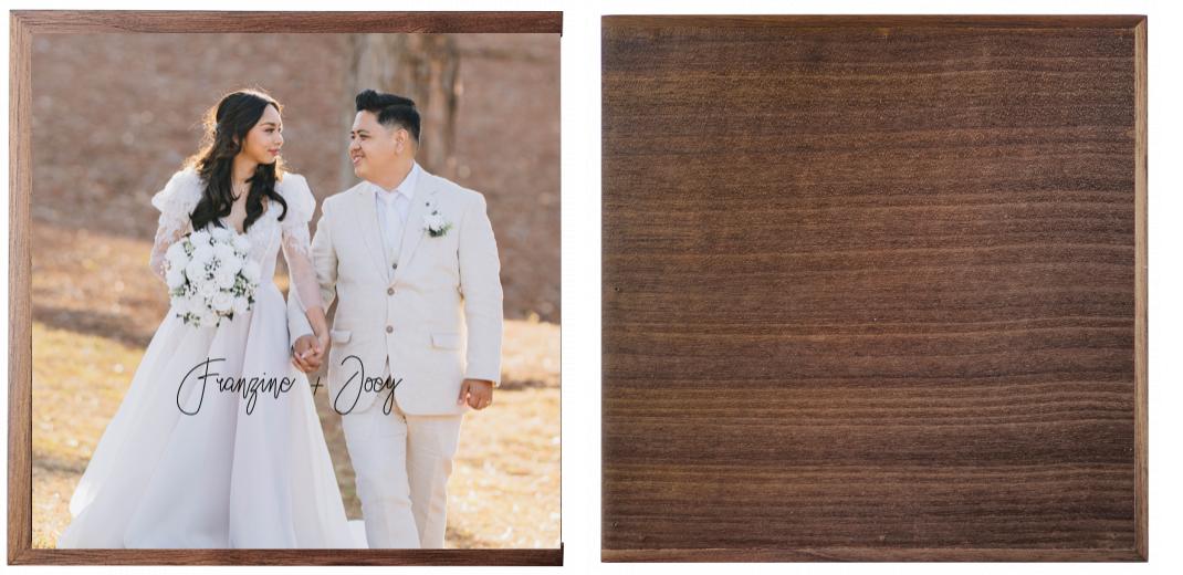 Wooden Box - Square 'Walnut'  (Can hold 6x4″ photos) The Photographer's Toolbox PD Custom Product  The Photographer's Toolbox