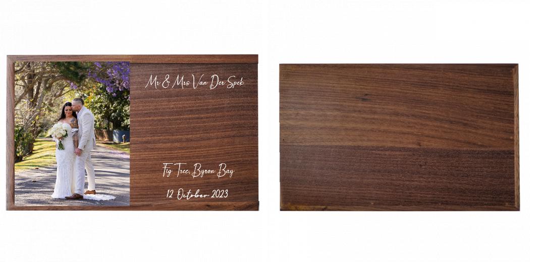 Wooden Box - Rectangle 'Walnut' (Can hold 6x4″ or 7x5″ photos) The Photographer's Toolbox PD Custom Product  The Photographer's Toolbox