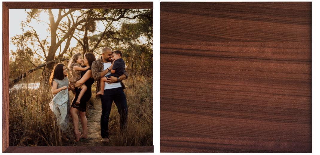 Wooden Box - Large Square 'Walnut' (Can hold 6x4″ or 7x5″ photos) The Photographer's Toolbox PD Custom Product  The Photographer's Toolbox