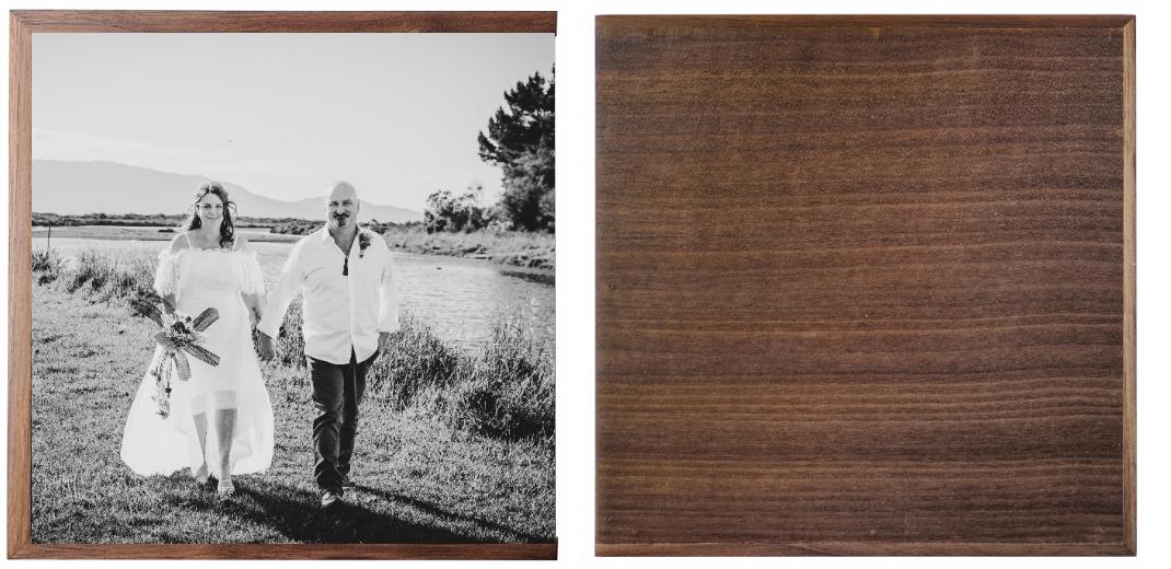 Wooden Box - Square 'Walnut'  (Can hold 6x4″ photos) The Photographer's Toolbox PD Custom Product  The Photographer's Toolbox