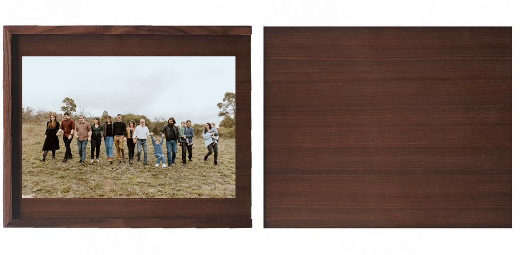 Wooden Box - Large Rectangle 'Walnut' (Can hold 6x4″, 7x5″, 6x8″, 10x8″ photos) The Photographer's Toolbox PD Custom Product  The Photographer's Toolbox