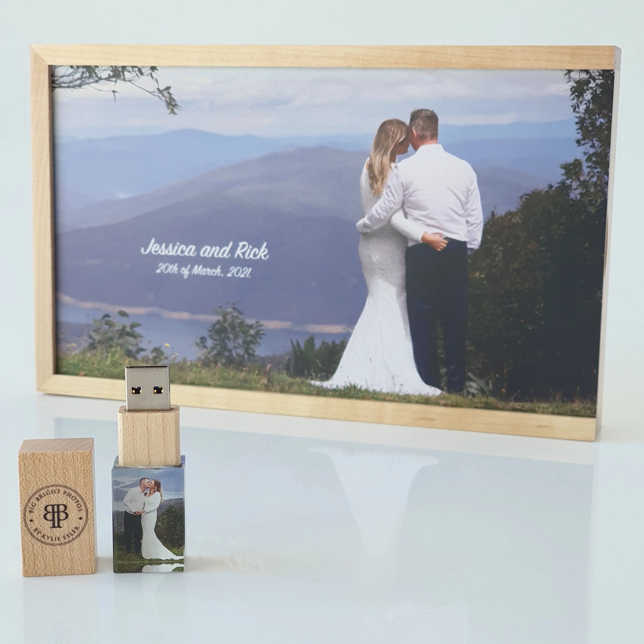 5x7 Photo Memory Box in Maple Wood Wedding Prints or Keepsake